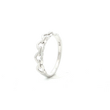 Four Heart Dress Ring in White Gold