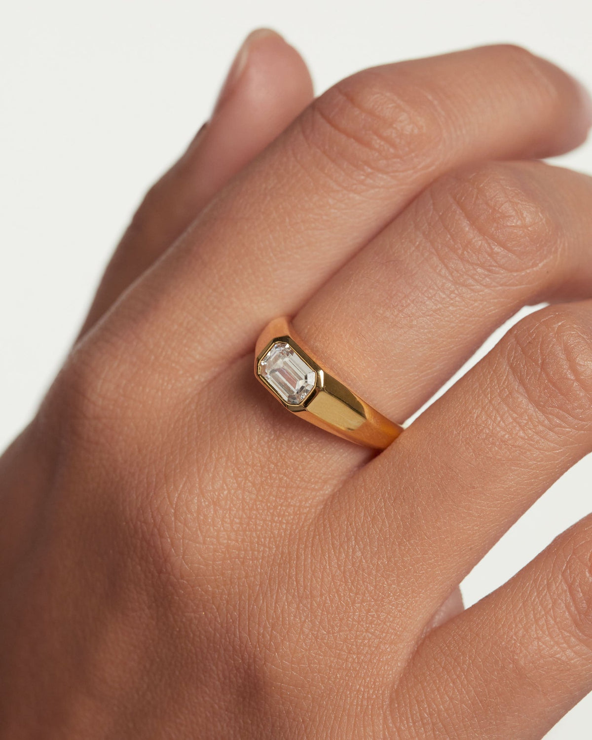 PDPAOLA Octagon Shimmer Stamp Ring