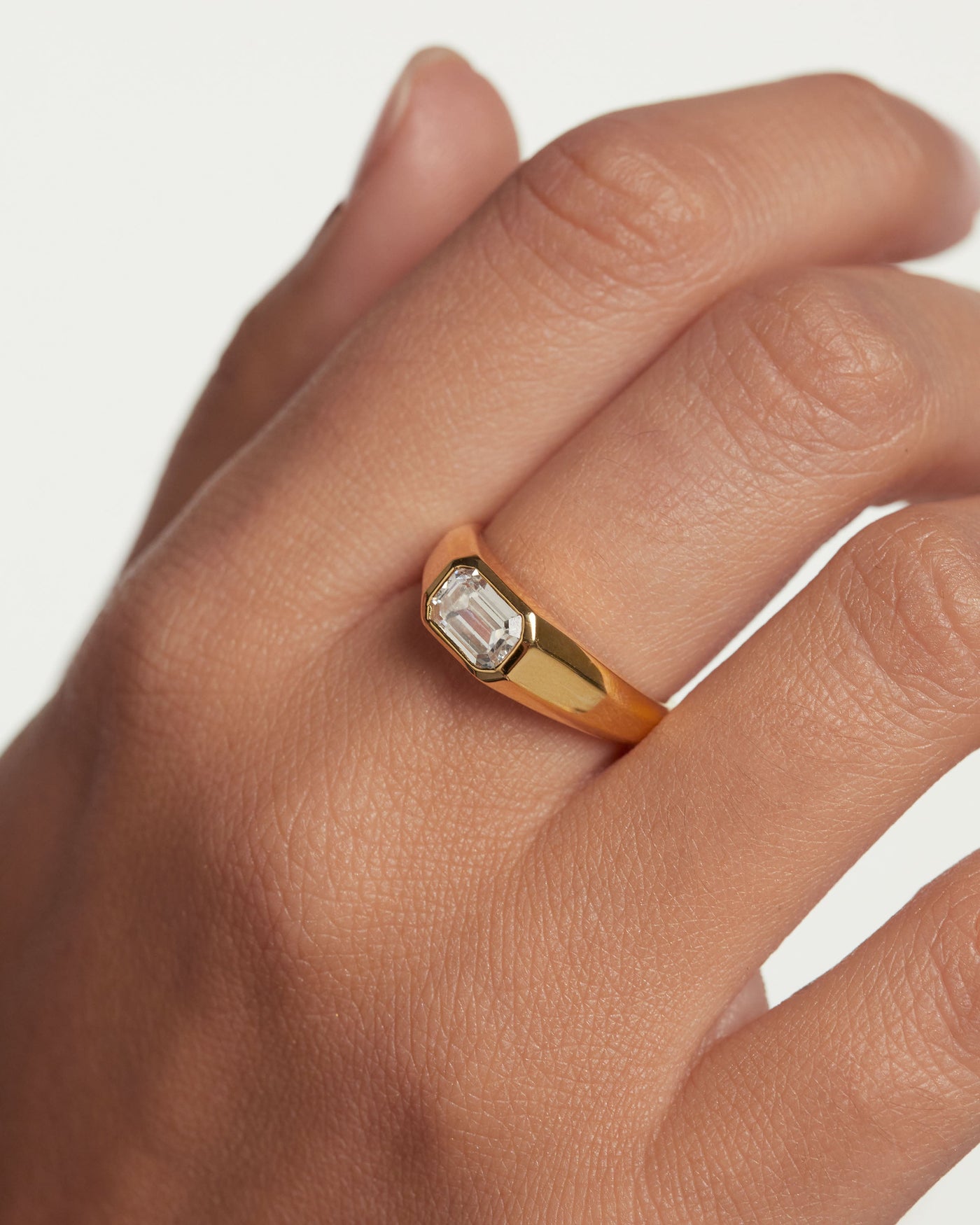 PDPAOLA Octagon Shimmer Stamp Ring