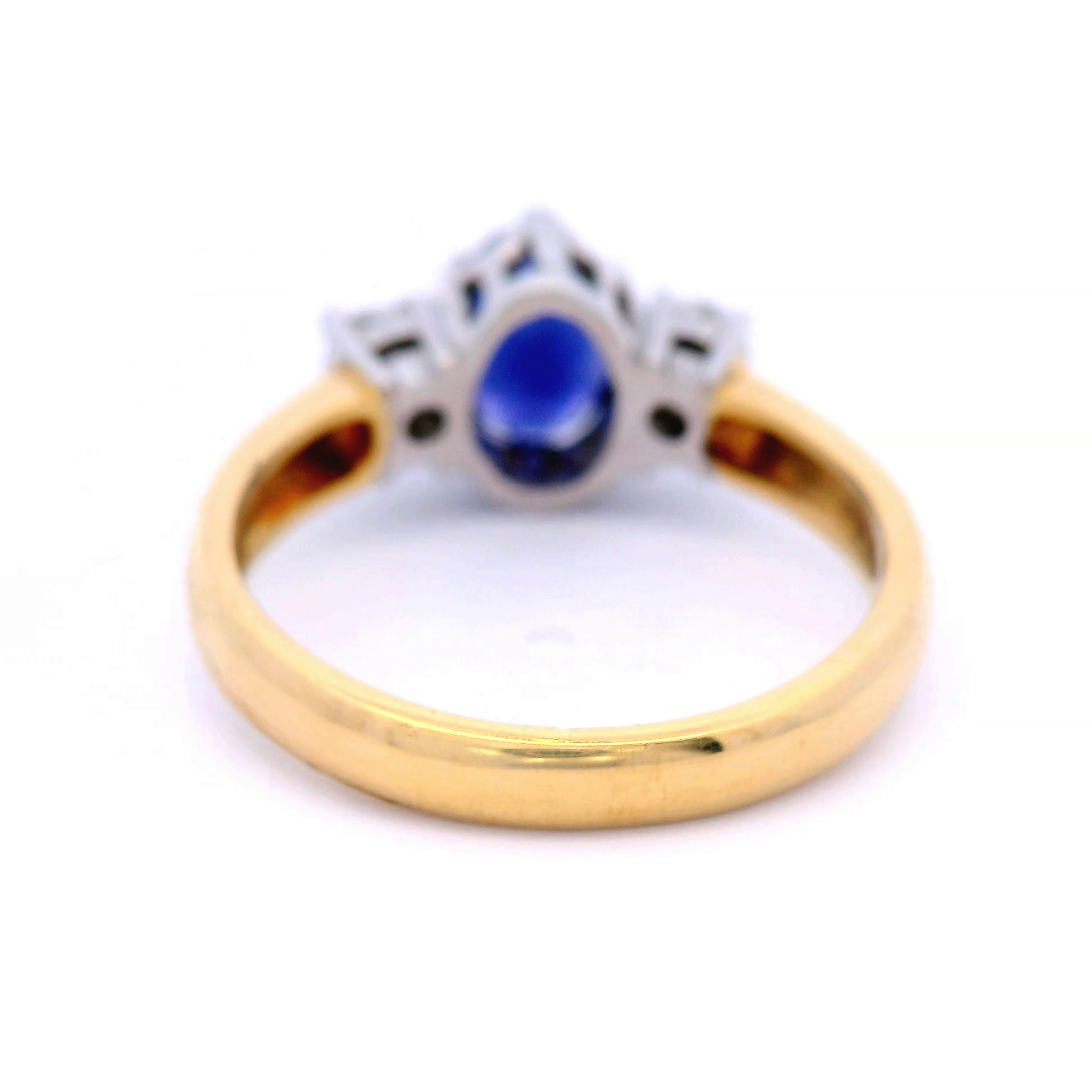 Oval Tanzanite with Diamond Dress Ring in Yellow Gold