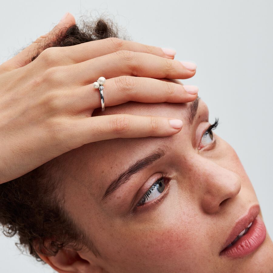 Pandora Duo Treated Freshwater Cultured Pearls Ring