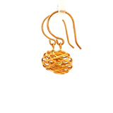 Filigree Ball Earrings in Yellow Gold