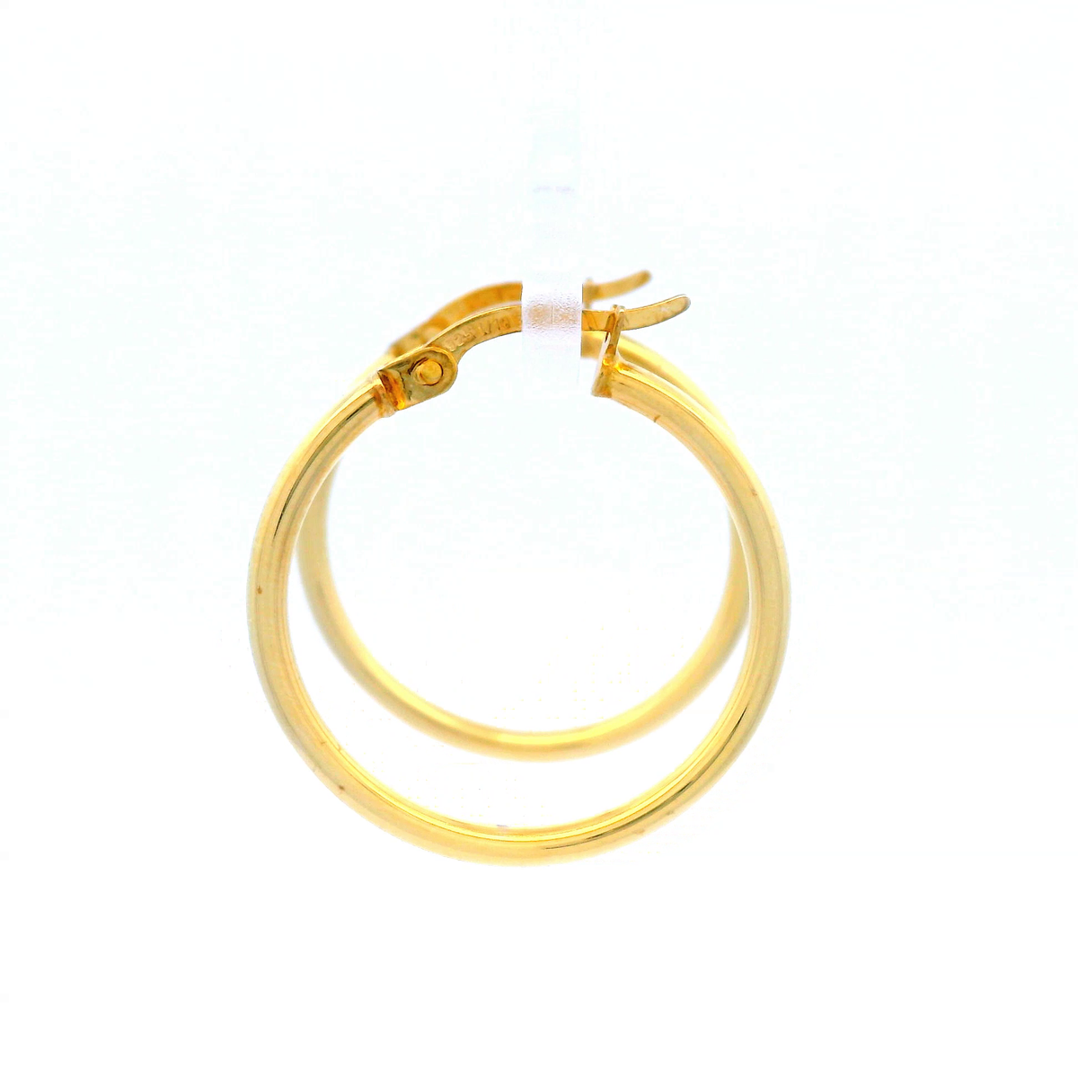 Plain Hoop Earring in 9 Carat Yellow Gold, Silver Filled