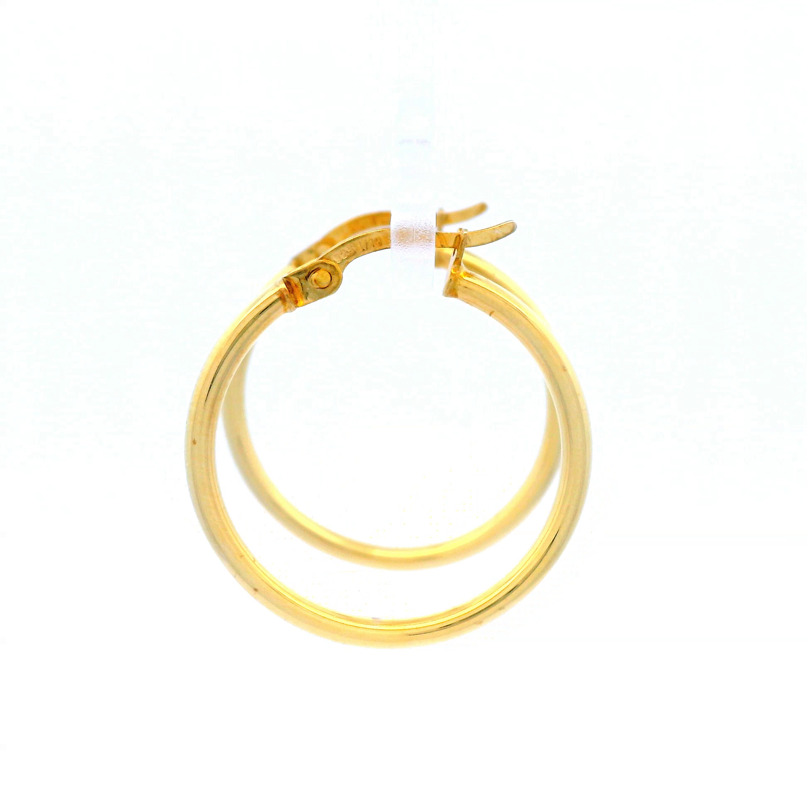 Plain Hoop Earring in 9 Carat Yellow Gold, Silver Filled