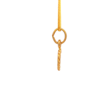Block Initial in Circle 'E' in Yellow Gold