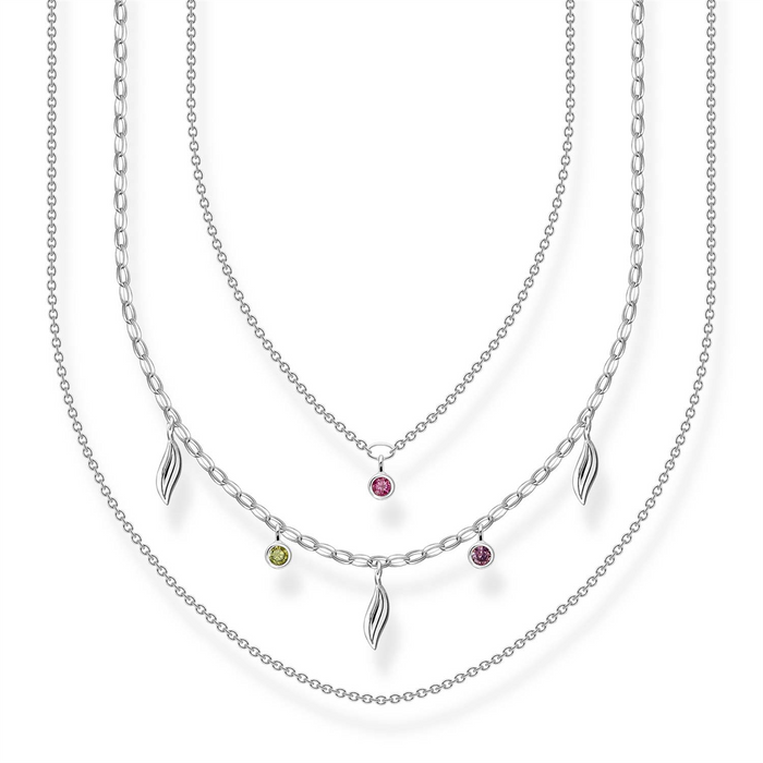 Thomas Sabo Silver Necklace Leaves 40-45cm