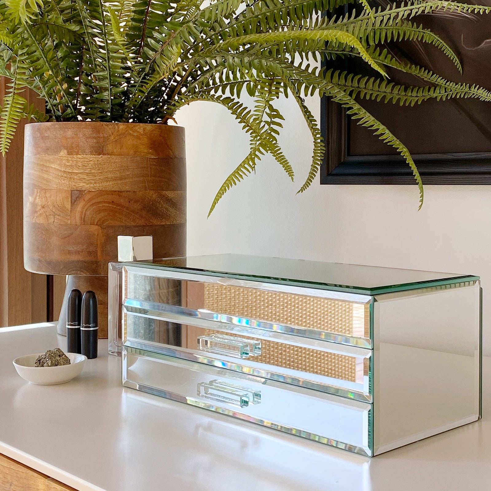 Glass Mirror Large Gabriella Jewellery Box