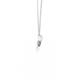 Claw Set Circle Pendant in White Gold