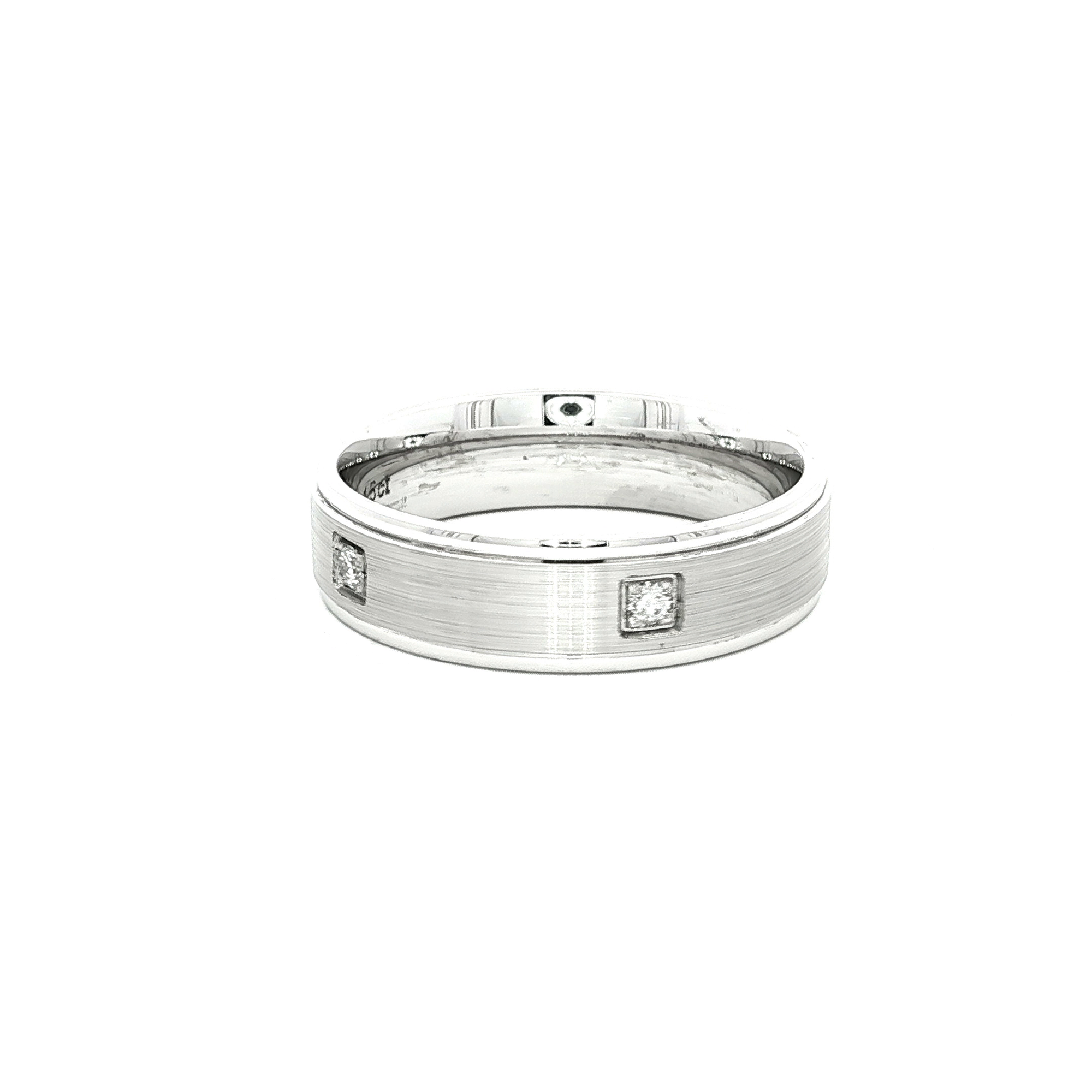 White Gold and Diamond Mens Wedder
