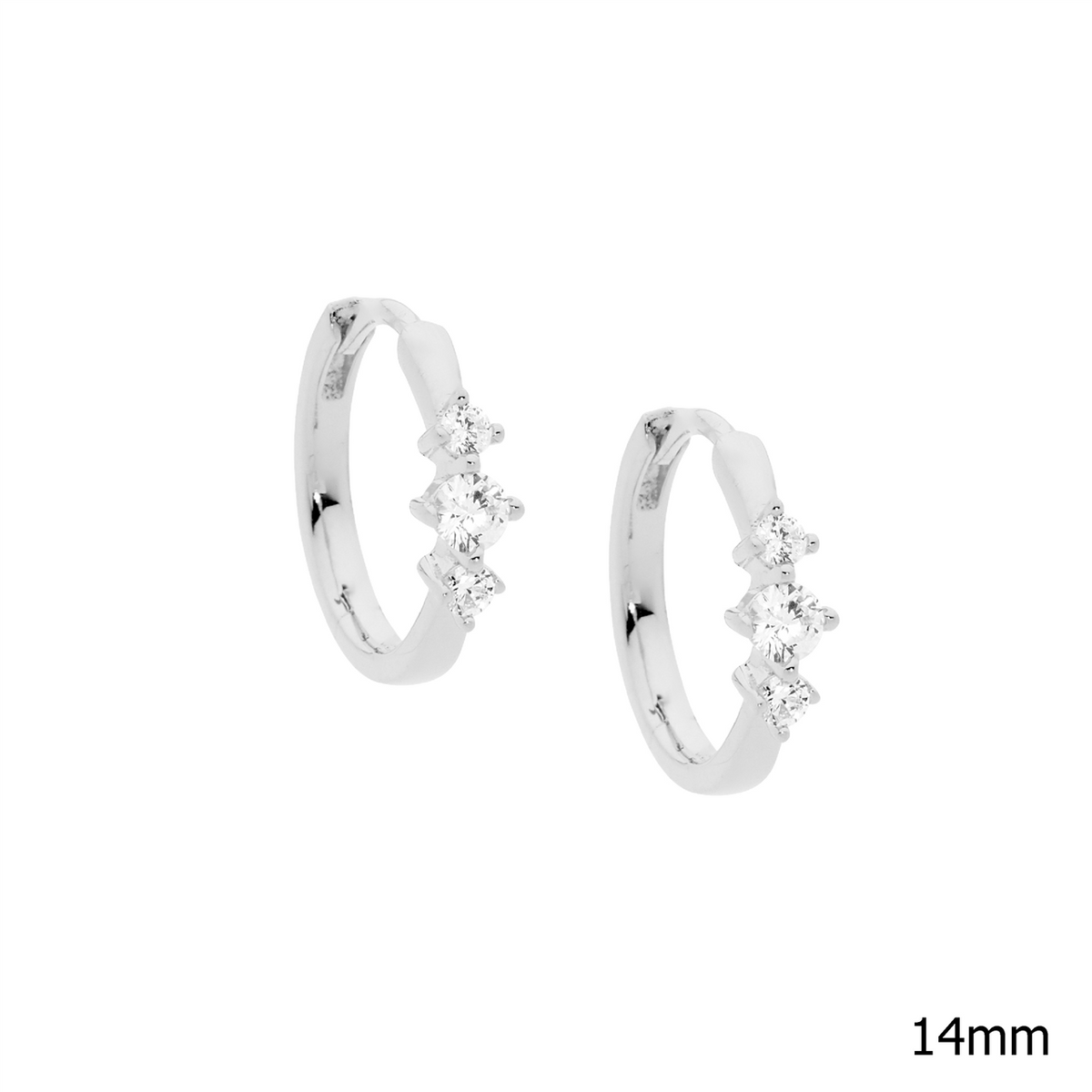 Ellani Gold Plated Sterling Silver Hoop Earrings