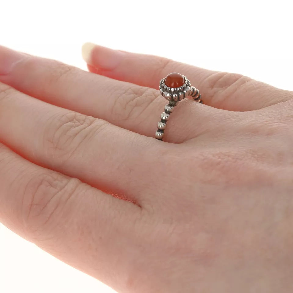 July Birthday Bloom Stackable Ring