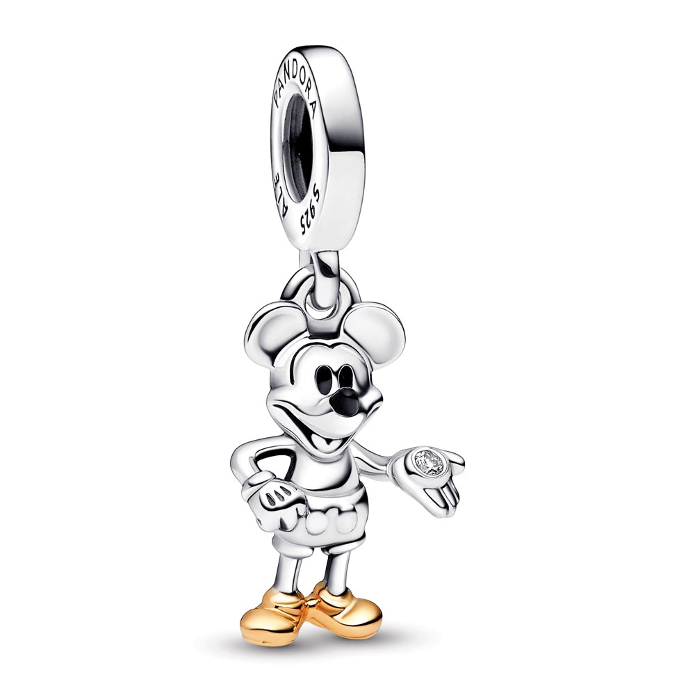 Disney 100th Anniversary Mickey Mouse Lab-grown Diamond Dangle Charm