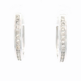9CT W/G OVAL DIA SET HUGGIES TDW .50CT J/K .50CT1