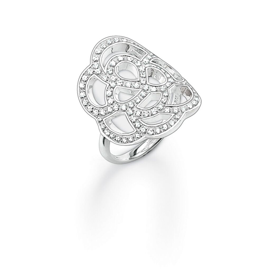 Thomas Sabo Cubic Zirconia Flower Ring