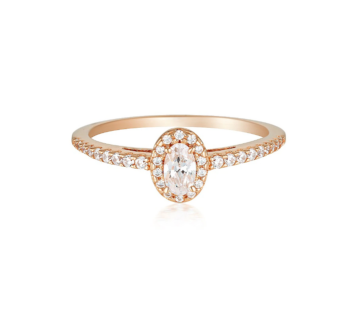 Georgini Aurora Glow Ring Silver Size 9