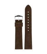 Hirsch Osiris Nubuk Dark Brown Calf Leather Watch Strap