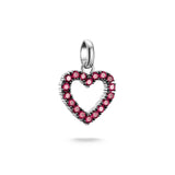 Thomas Sabo Connect Charm Heart with Red Stones