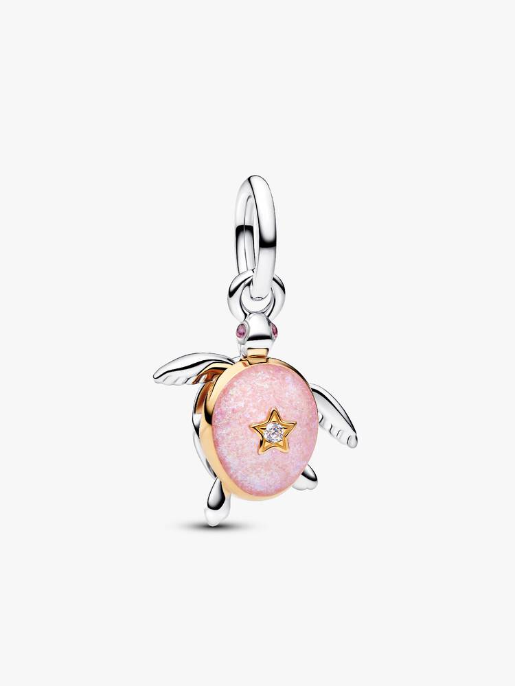 Pandora 2026 Pink Sea Turtle Lab-grown Diamond Dangle Charm