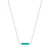 Ania Haie Bright Teal Enamel Bar Silver Necklace