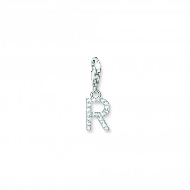 Thomas Sabo Charmista White Zirconia Letter R Charm Pendant