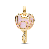 Pandora Opalescent Pink Love Key Large Dangle Charm