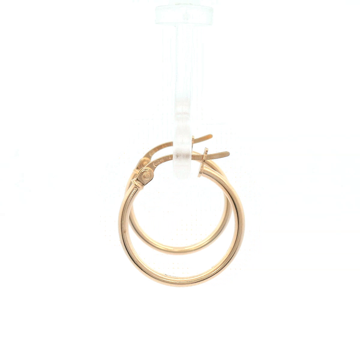 Round Tube Hoop Earring in 9ct Gold