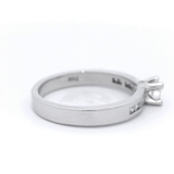 18ct White Gold Brilliant with Channel Set Shoulders