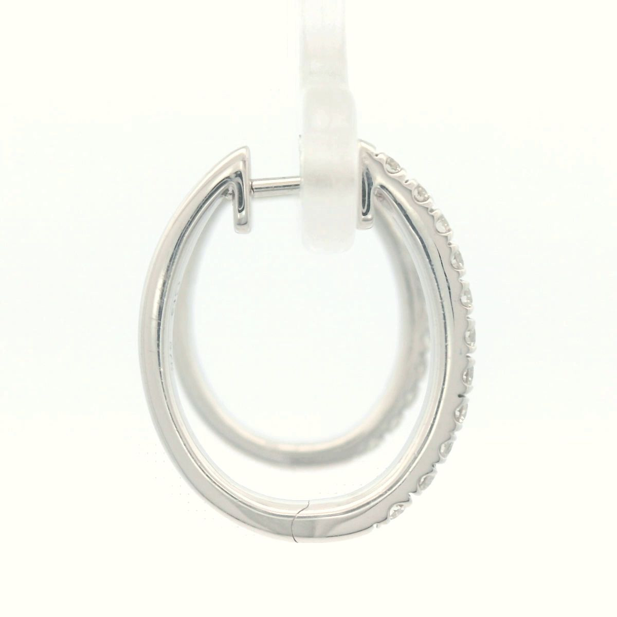 9 CARAT WHITE GOLD DIA HUGGIE .51CT DIA