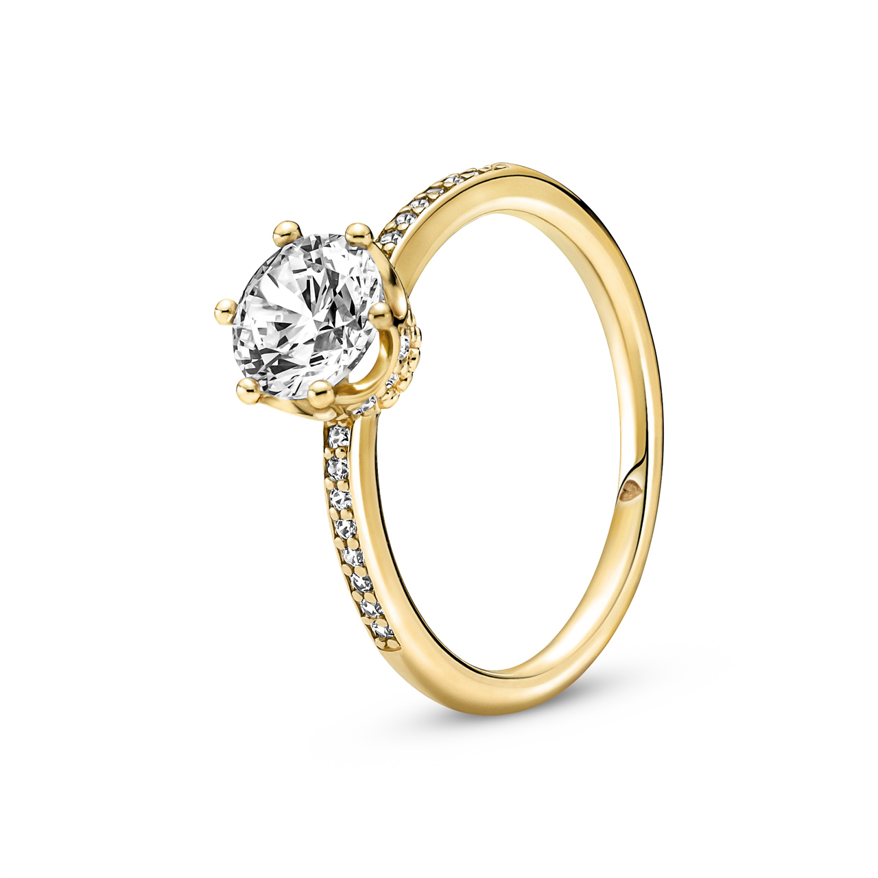 Pandora Shine Crown Ring w Clear CZ