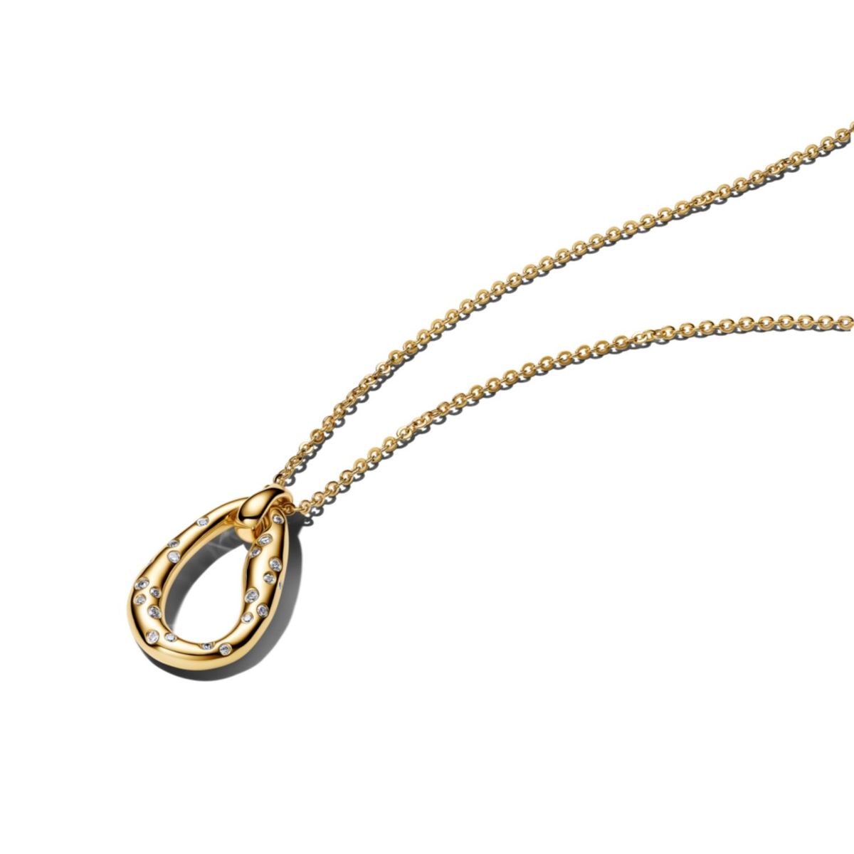 Pandora Organically Shaped Pendant Necklace