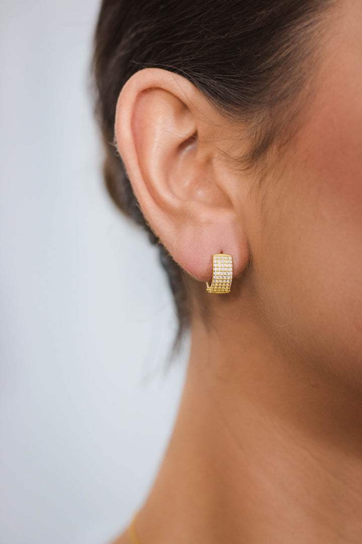 Georgini Goddess Maeve Pave Hoop Earrings