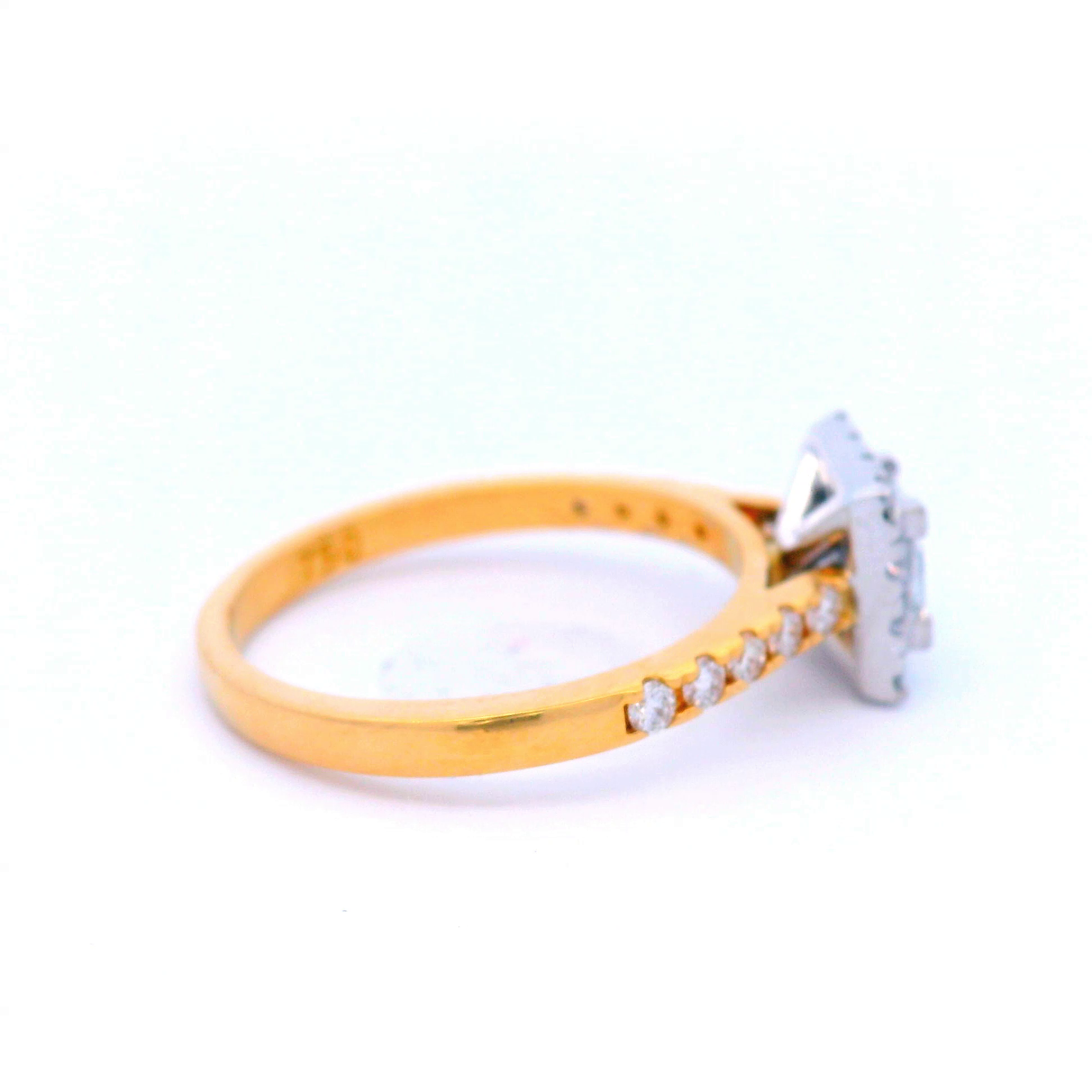 Princess Cut Diamond Cluster Engagement Ring