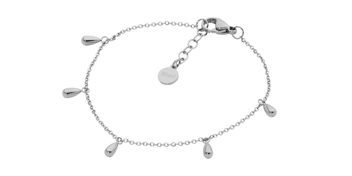 Ellani Tear Drop Stainless Steel Bracelet