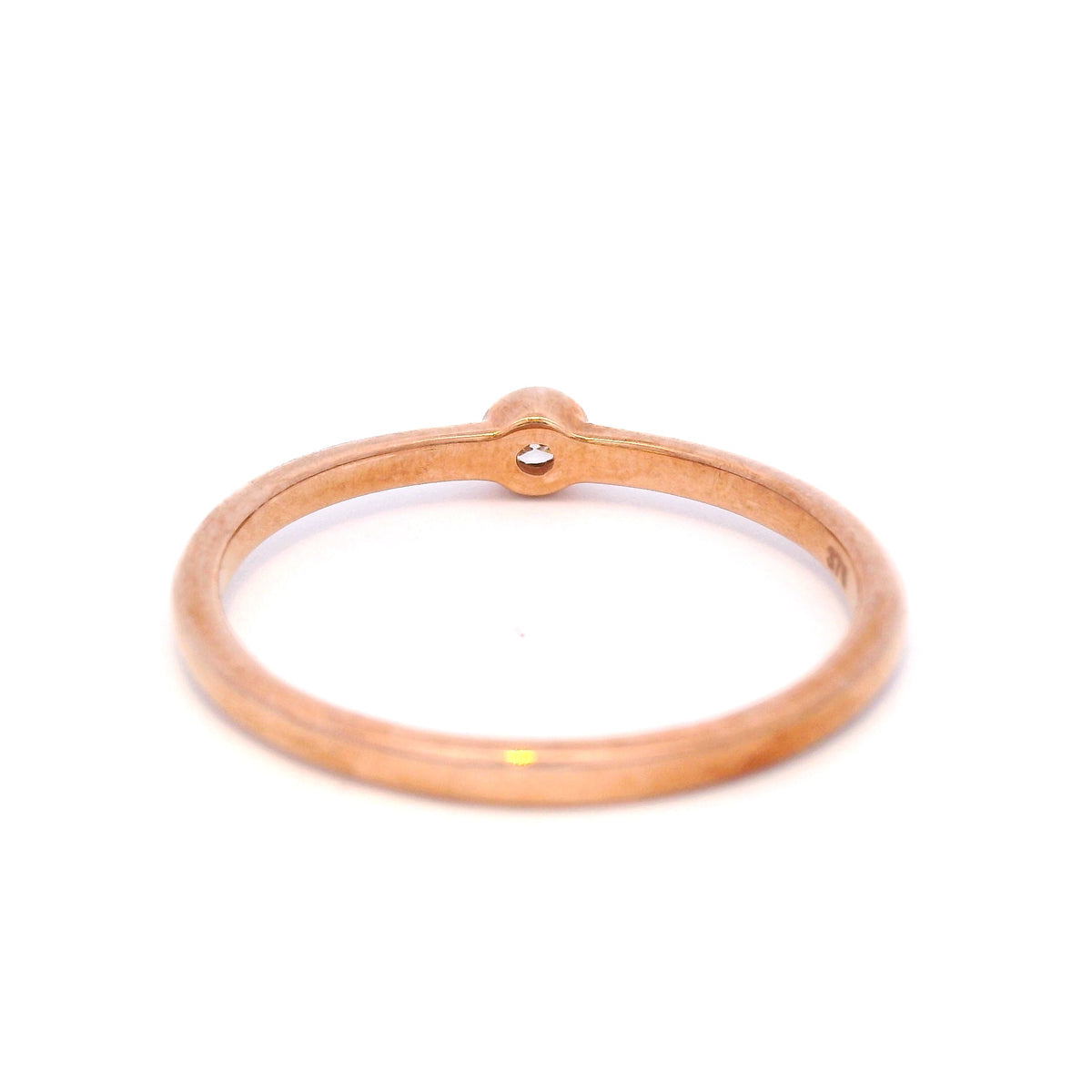 Bezel Set Diamond Dress Ring in 9ct Rose Gold