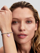 Pandora Pink Ceramic Heart Padlock Dangle Charm