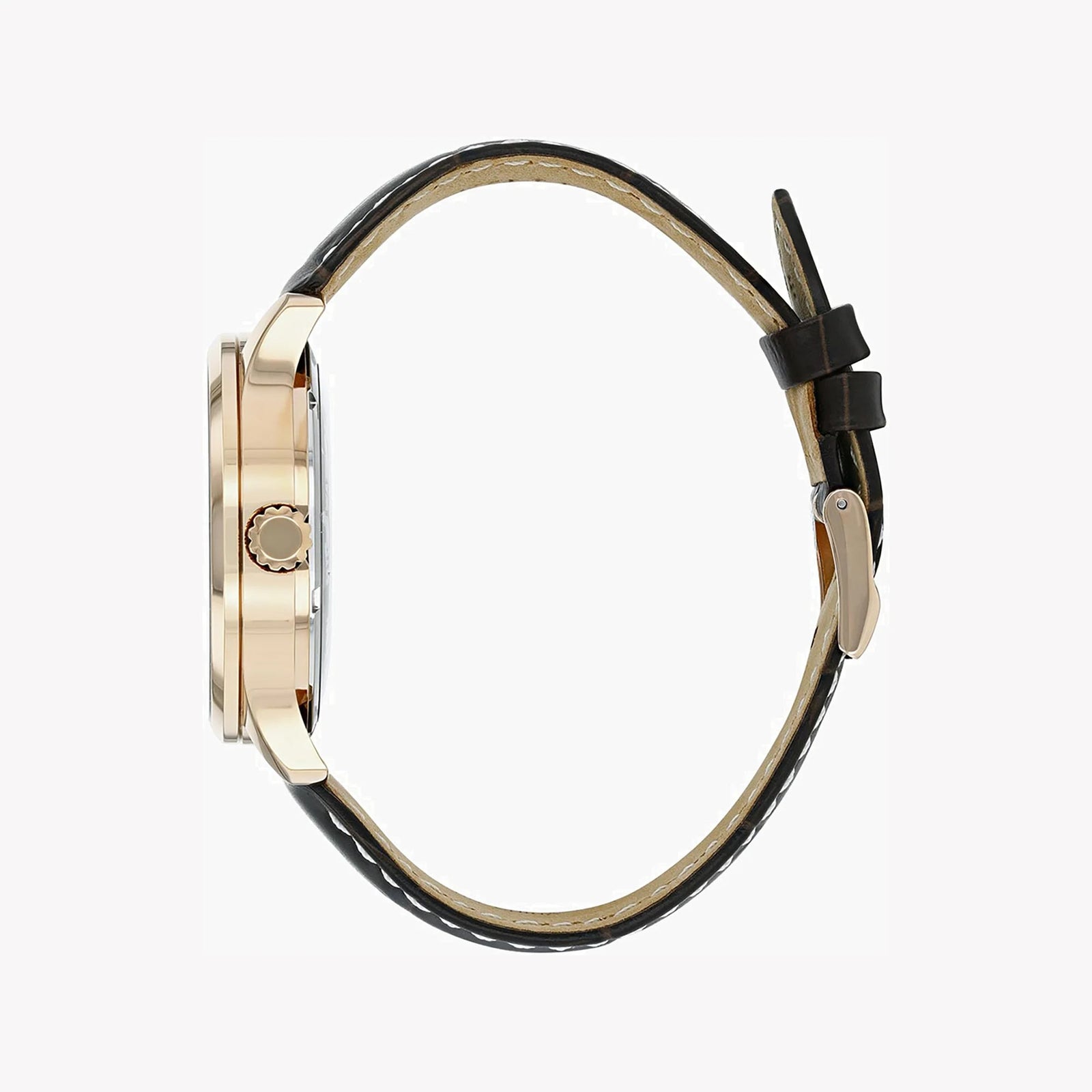 Citizen Silver Dial Calf Leather Strap Mechanical NJ0113