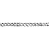 Sterling Silver Bevelled Curb Diamond Cut Chain