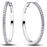 Pandora Silver Glowing Hoop Earrings