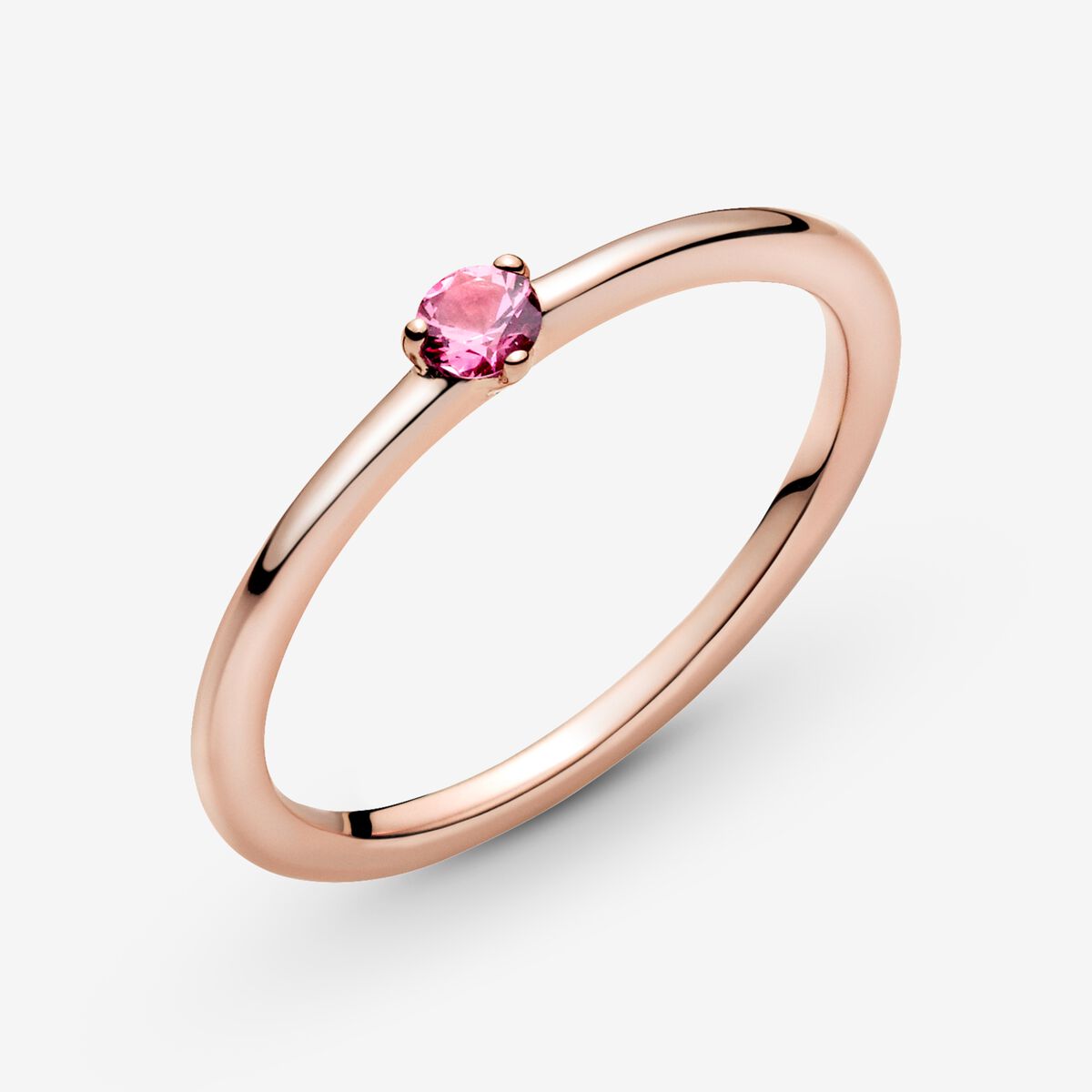 Pandora Rose Solitaire Ring w Pink Crystal