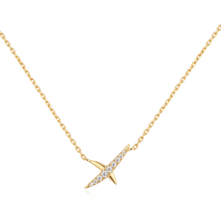 Ania Haie Silver Kiss Pavé Necklace