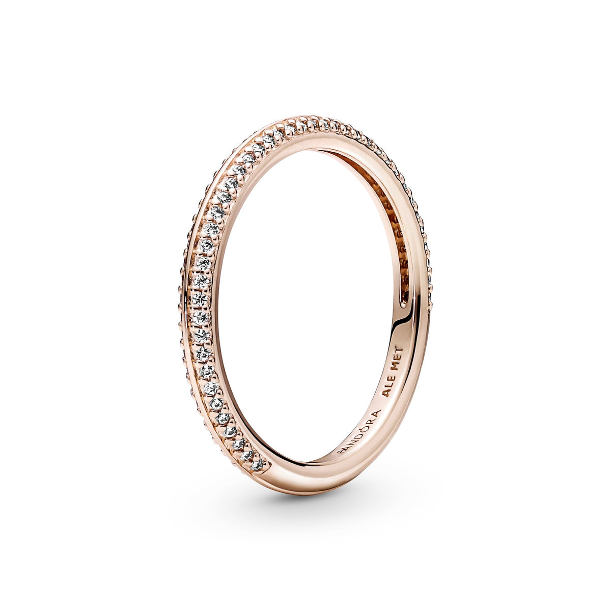 Pandora Me 14k Rose Gold Plated Pave Ring w Clear CZ