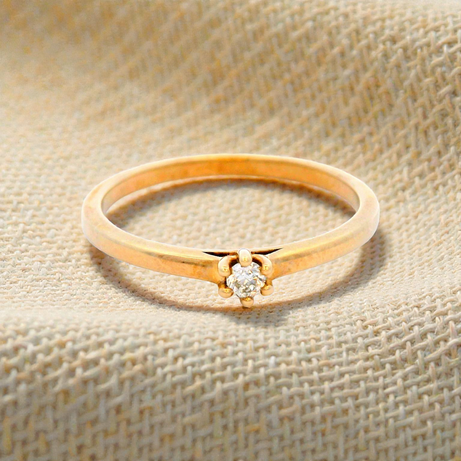 Claw Set Diamond Dress Ring in 9ct Yellow Gold