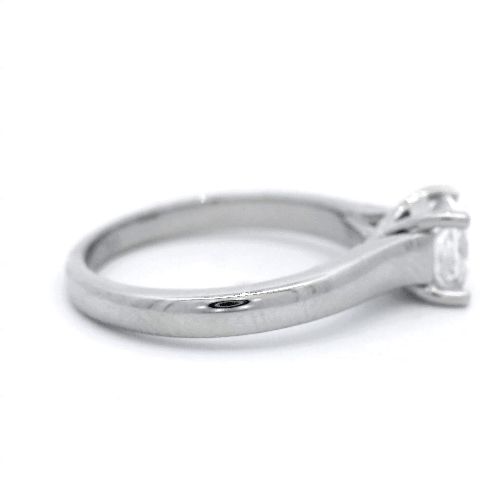 Claw Set Princess Cut Diamond Ring Set in White Gold