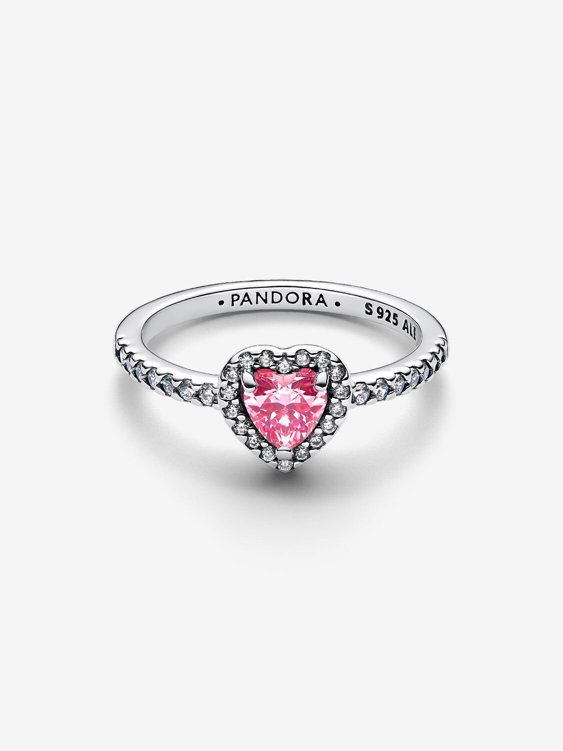 Pandora Elevated Pink Heart Ring