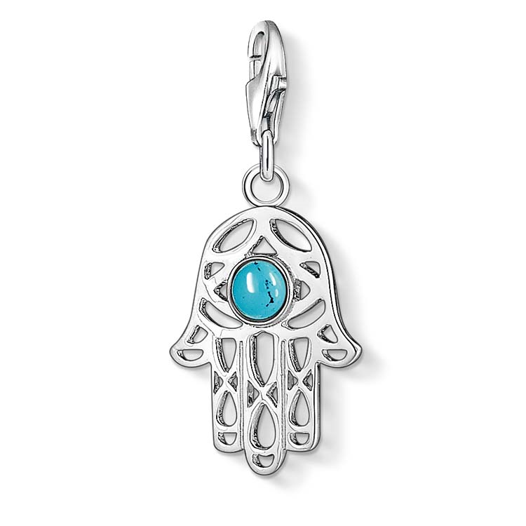 Thomas Sabo Charm Club Turquoise Hand of Fatima Charm