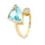 Blue Topaz and Diamond Dress Ring in Yellow Gold