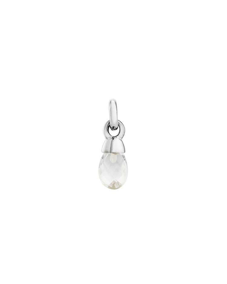 Kirsten Ash Clear Quartz Gemstone Pendant in Sterling Silver.