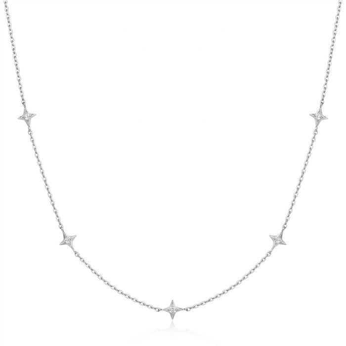 Ania Haie Silver Stars Station Necklace