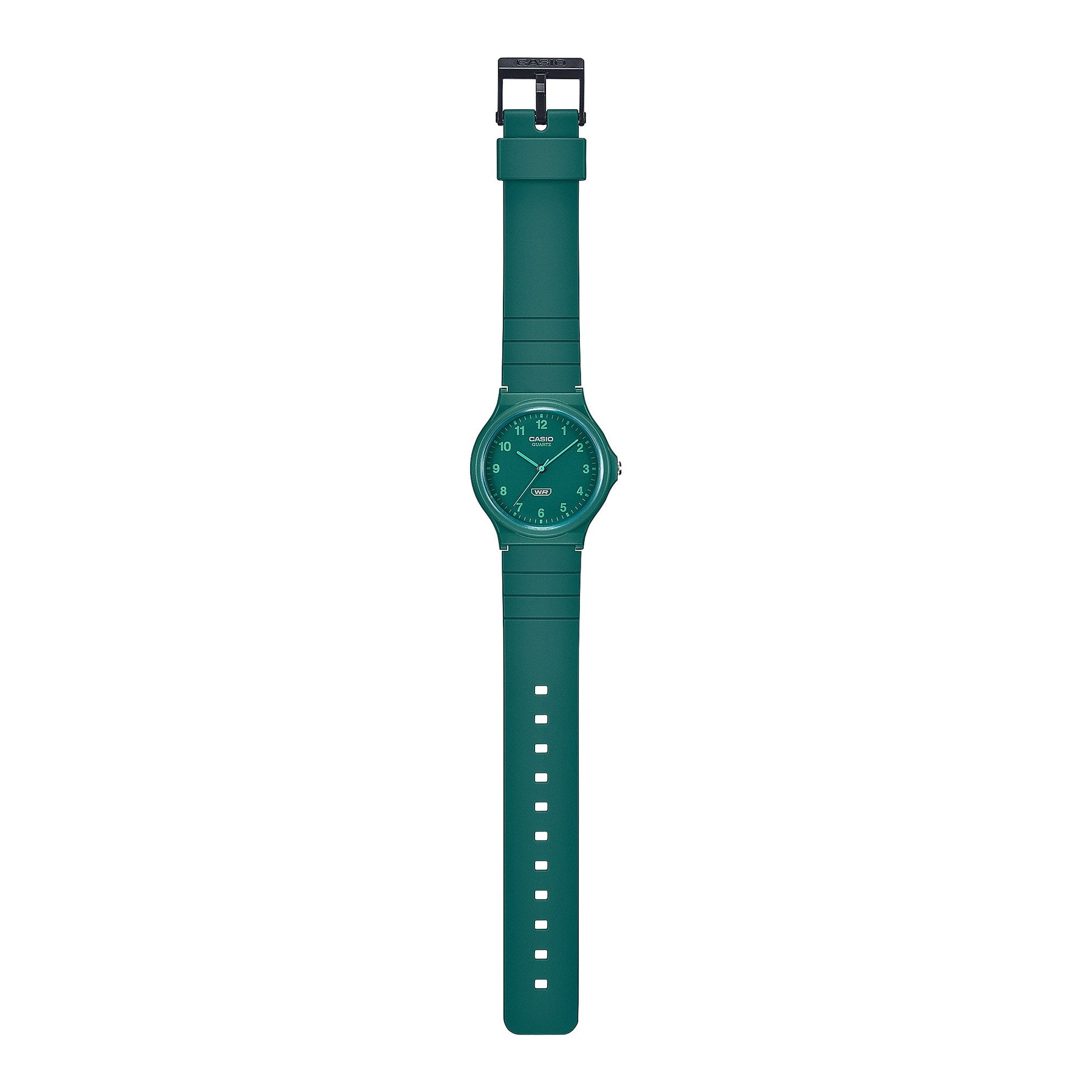 Casio Analogue Water Resistant Green Resin Band