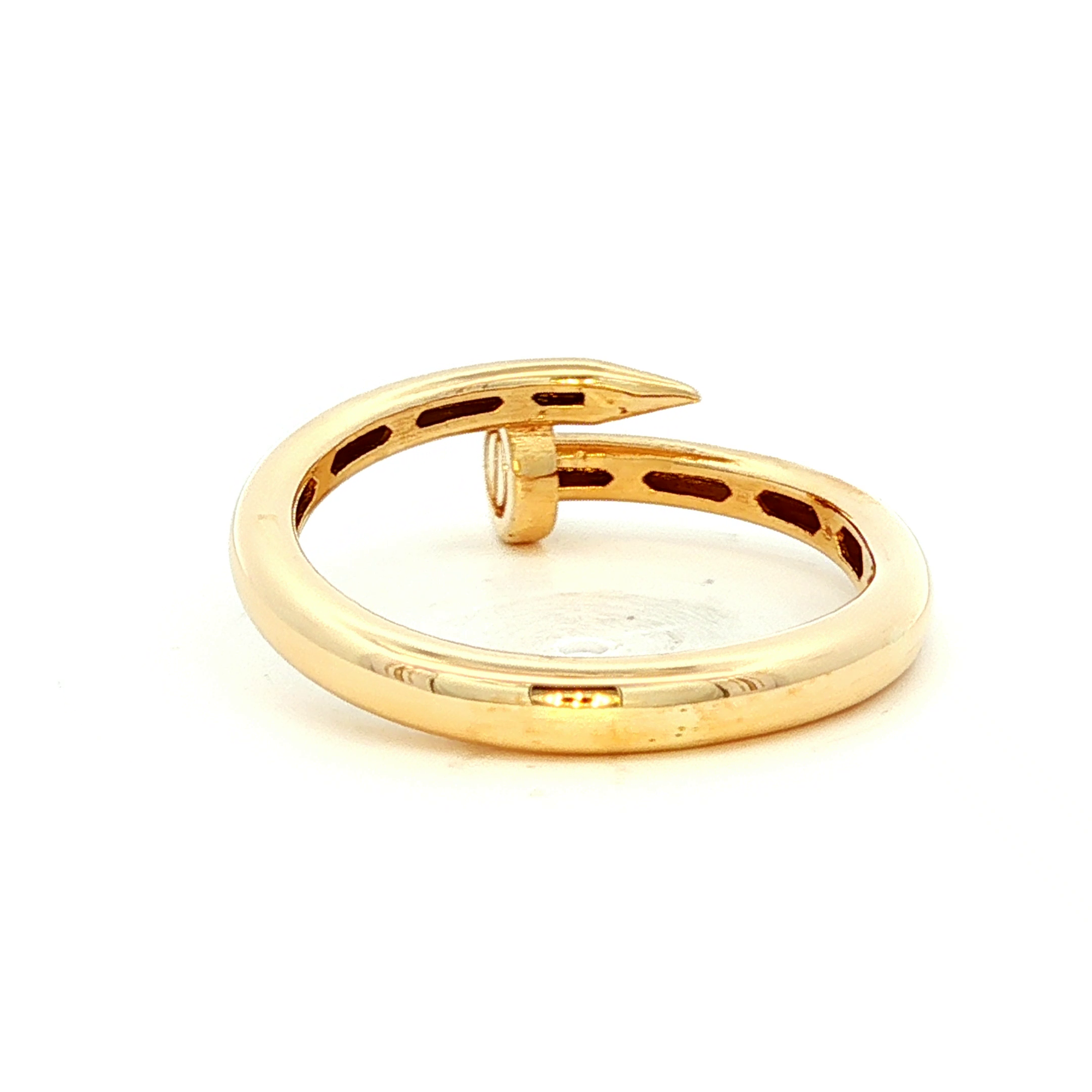 Cautier Nail Design Inspired Ring in Yellow Gold